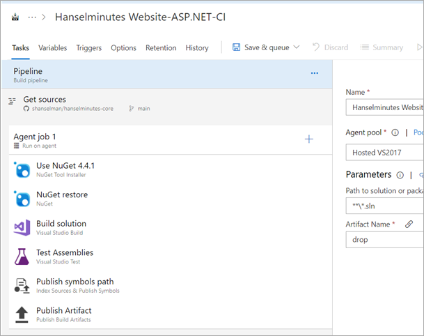 Azure DevOps Continuous Build/Deploy/Test with ASP.NET Core 2.2 Preview